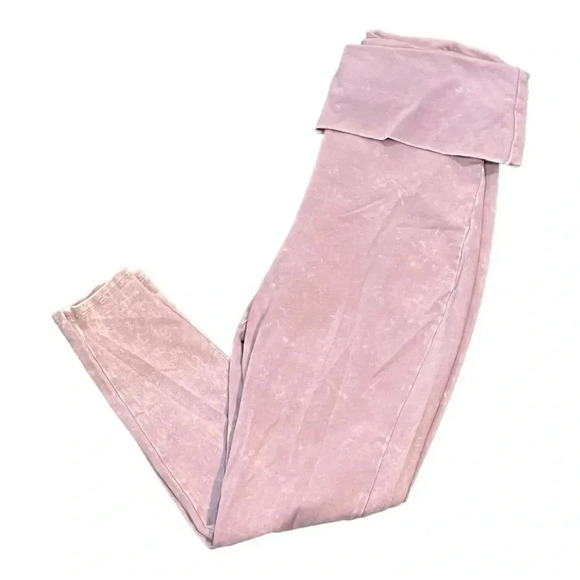 torrid Pants - Torrid size 1 washed mauve leggings with folded waistband EUC
